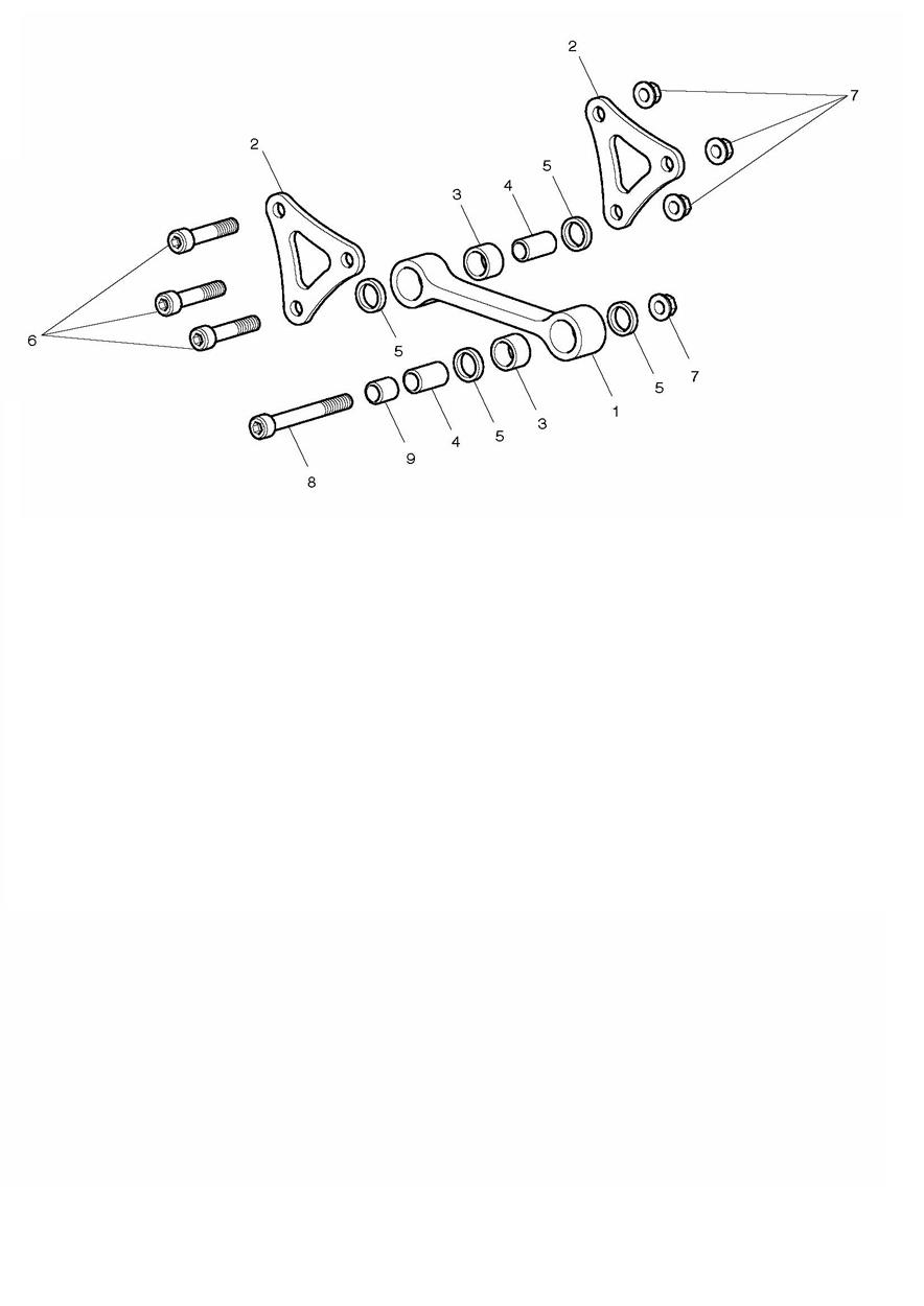 Rear Suspension Linkage exploded diagram