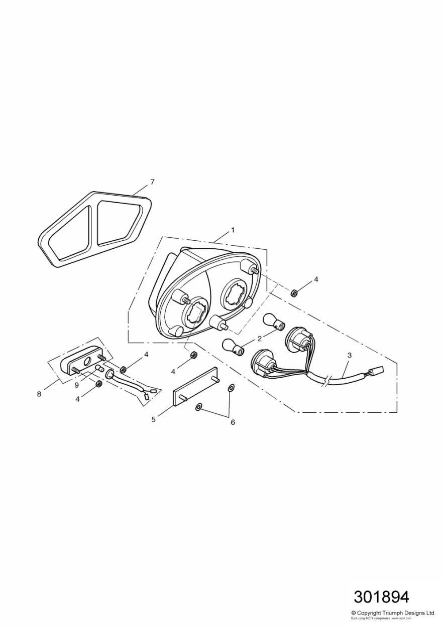 Rear Lamps exploded diagram
