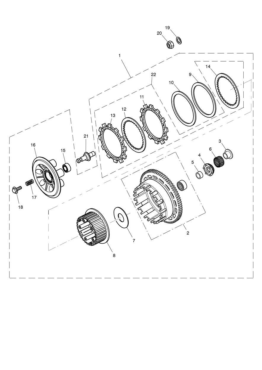 Clutch exploded diagram
