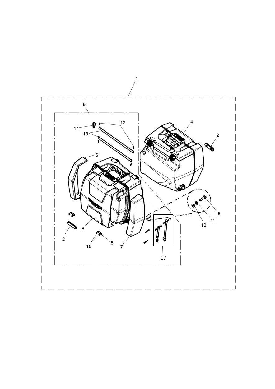 2 Box Pannier Kit exploded diagram
