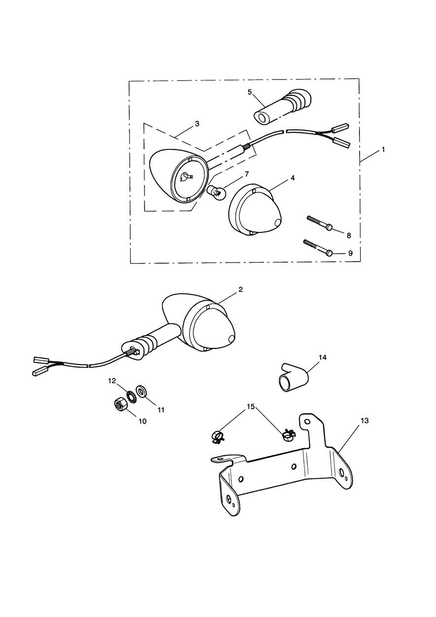 Front Indicators exploded diagram