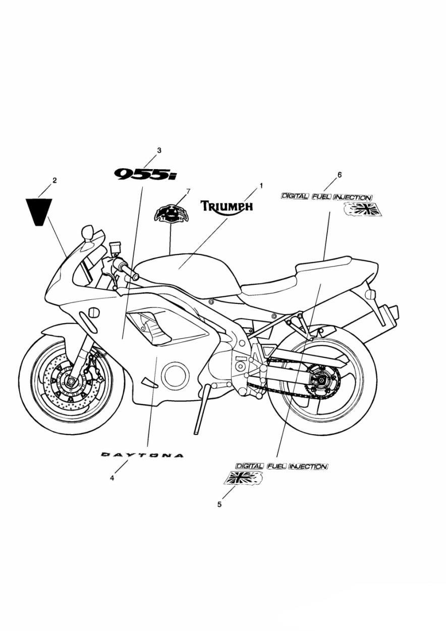 Bodywork Decals exploded diagram