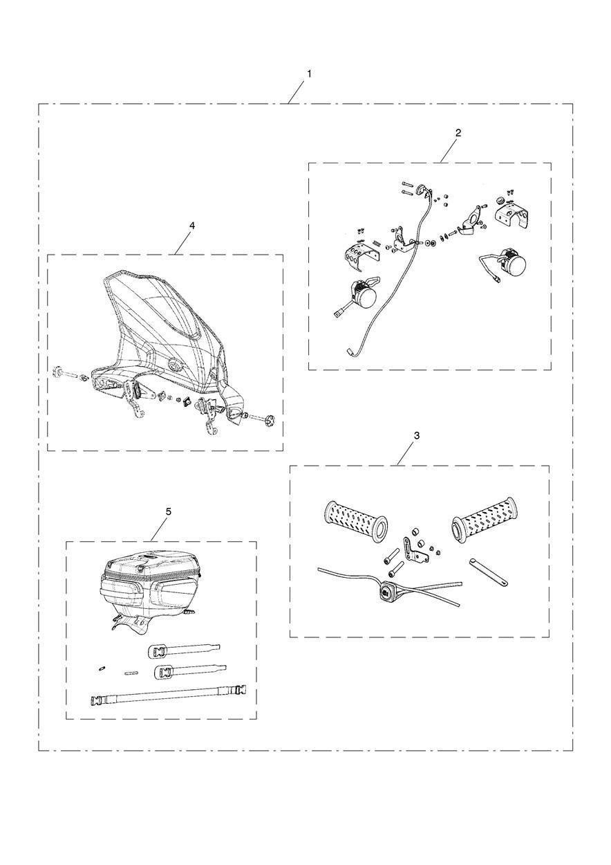 Touring Pack exploded diagram