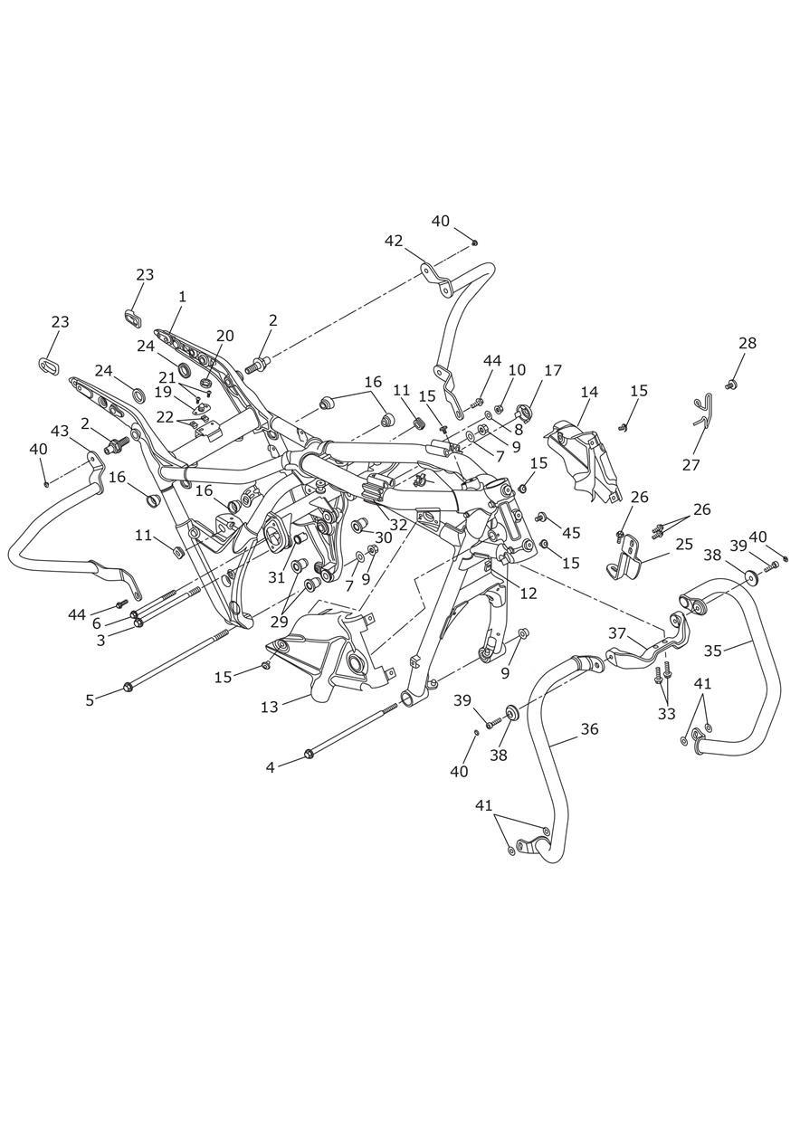 Main Frame & Fittings exploded diagram
