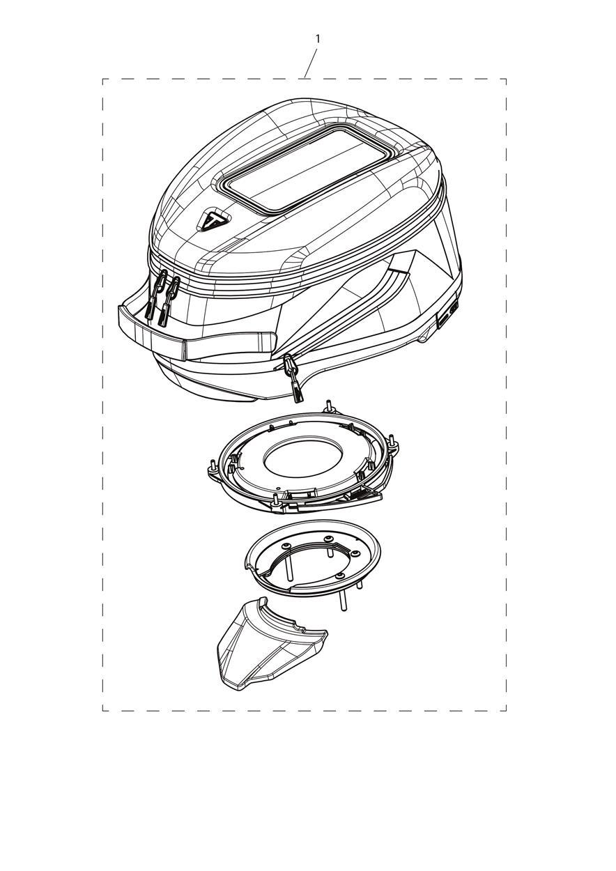 QR Tank Bag Kit exploded diagram