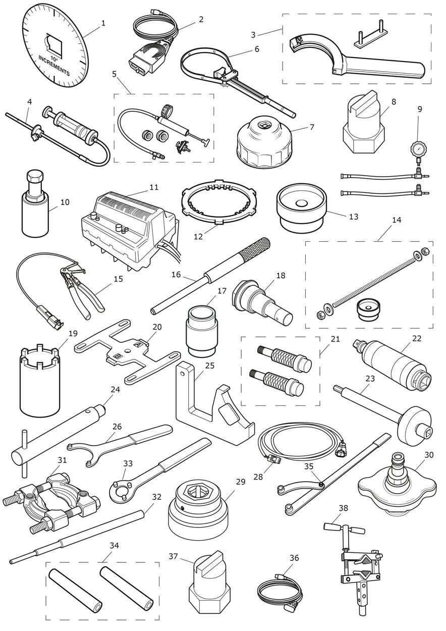 Service Tools exploded diagram