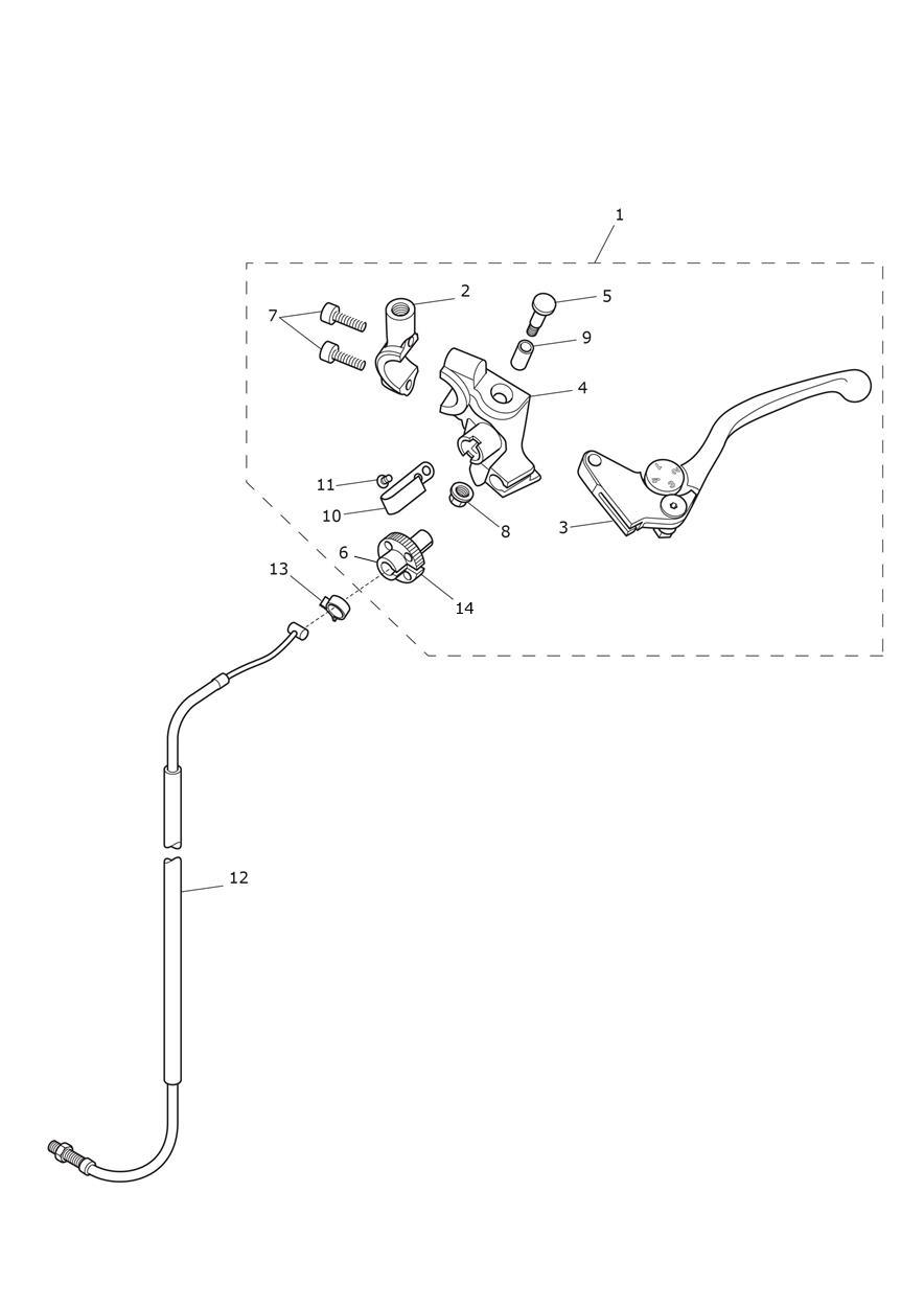 Clutch Controls exploded diagram