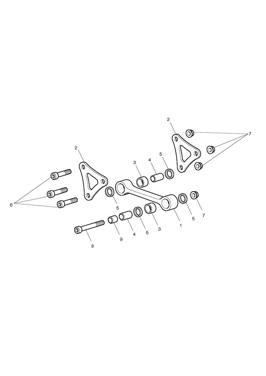 Rear Suspension Linkage exploded diagram