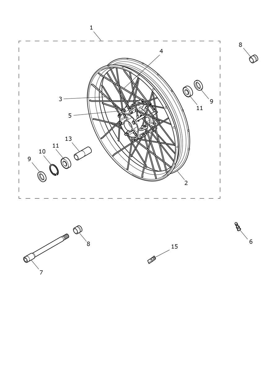 Front Wheel exploded diagram