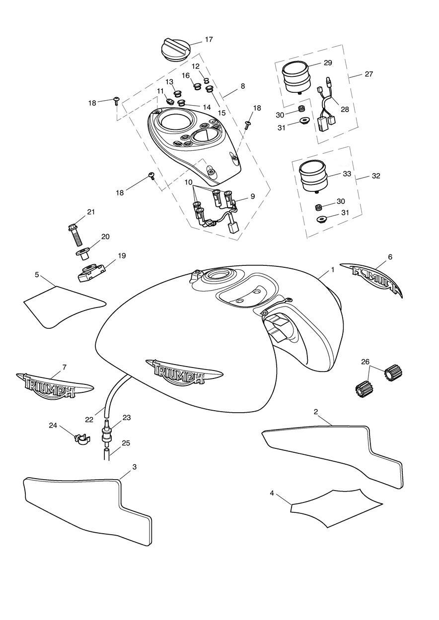 Fuel Tank & Fittings exploded diagram