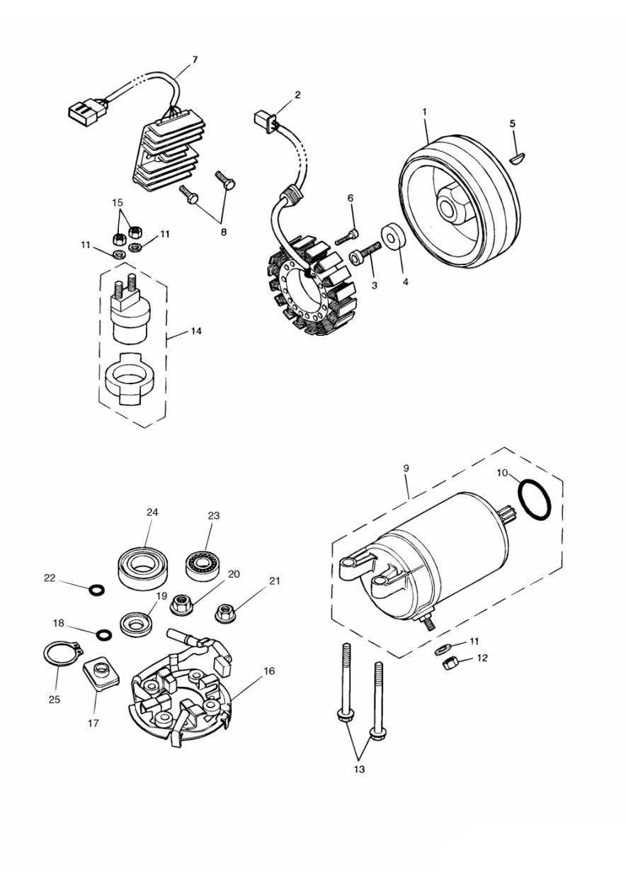 Starter & Alternator exploded diagram