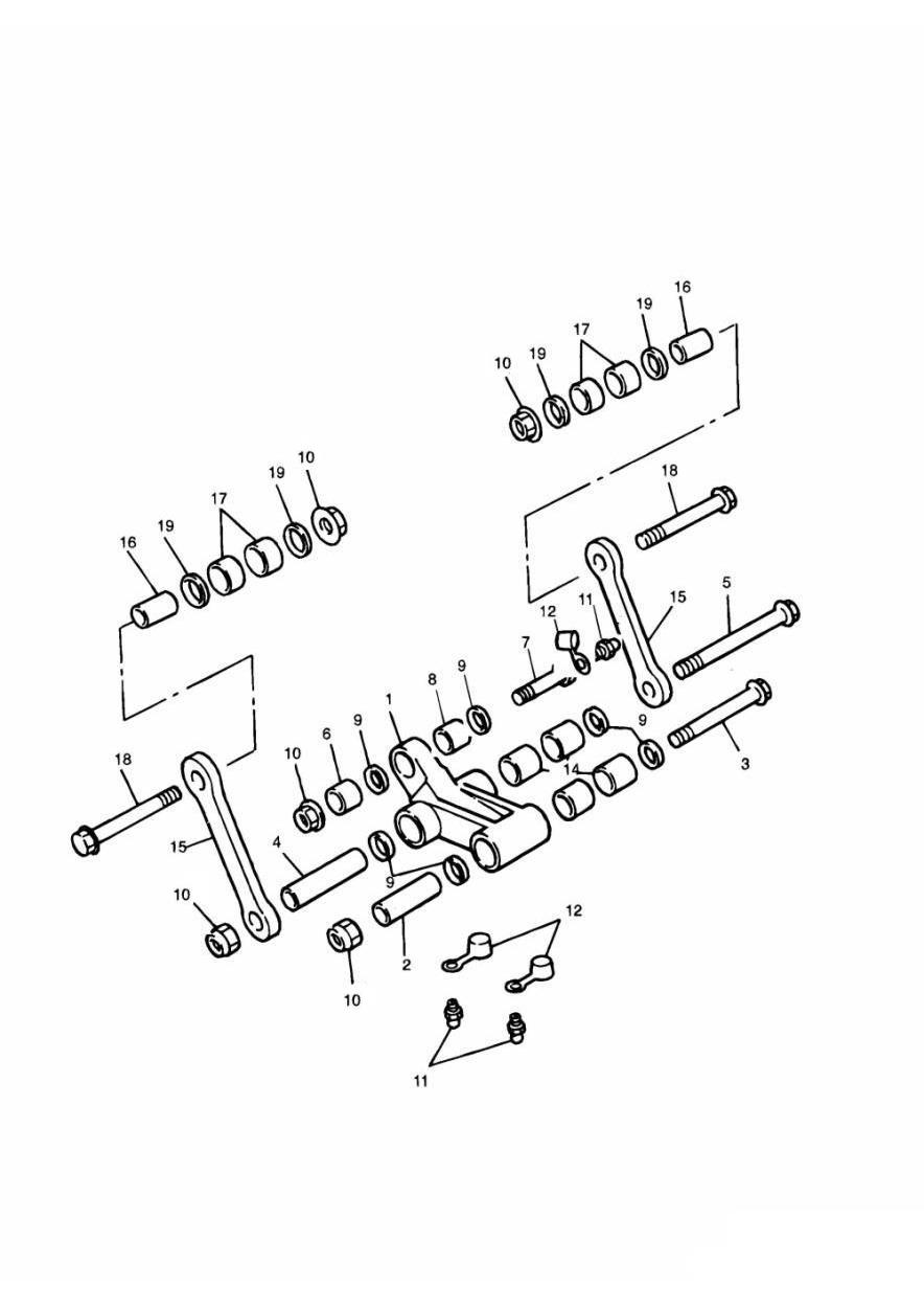 Rear Suspension Linkage exploded diagram