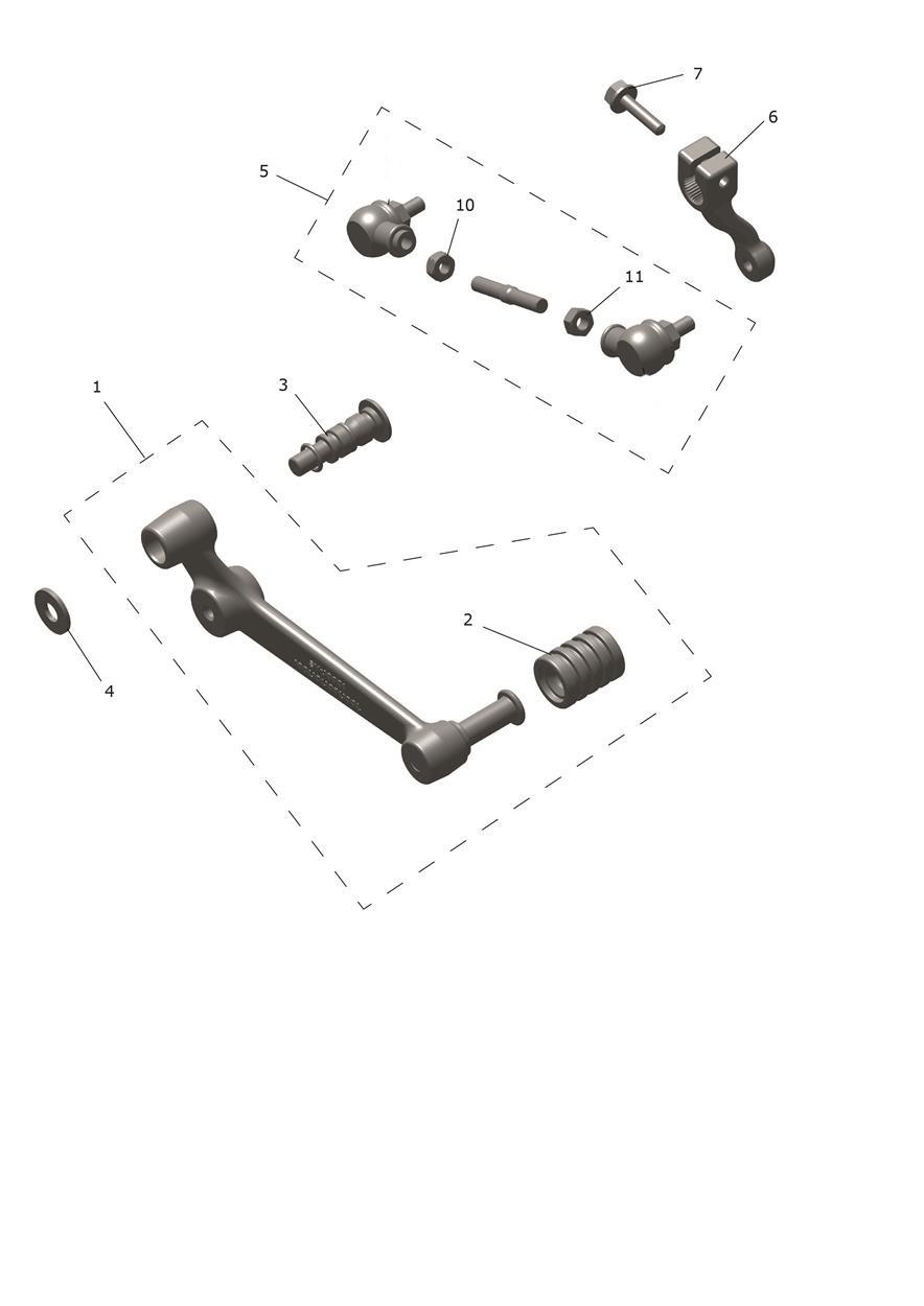 Gearchange Pedal exploded diagram