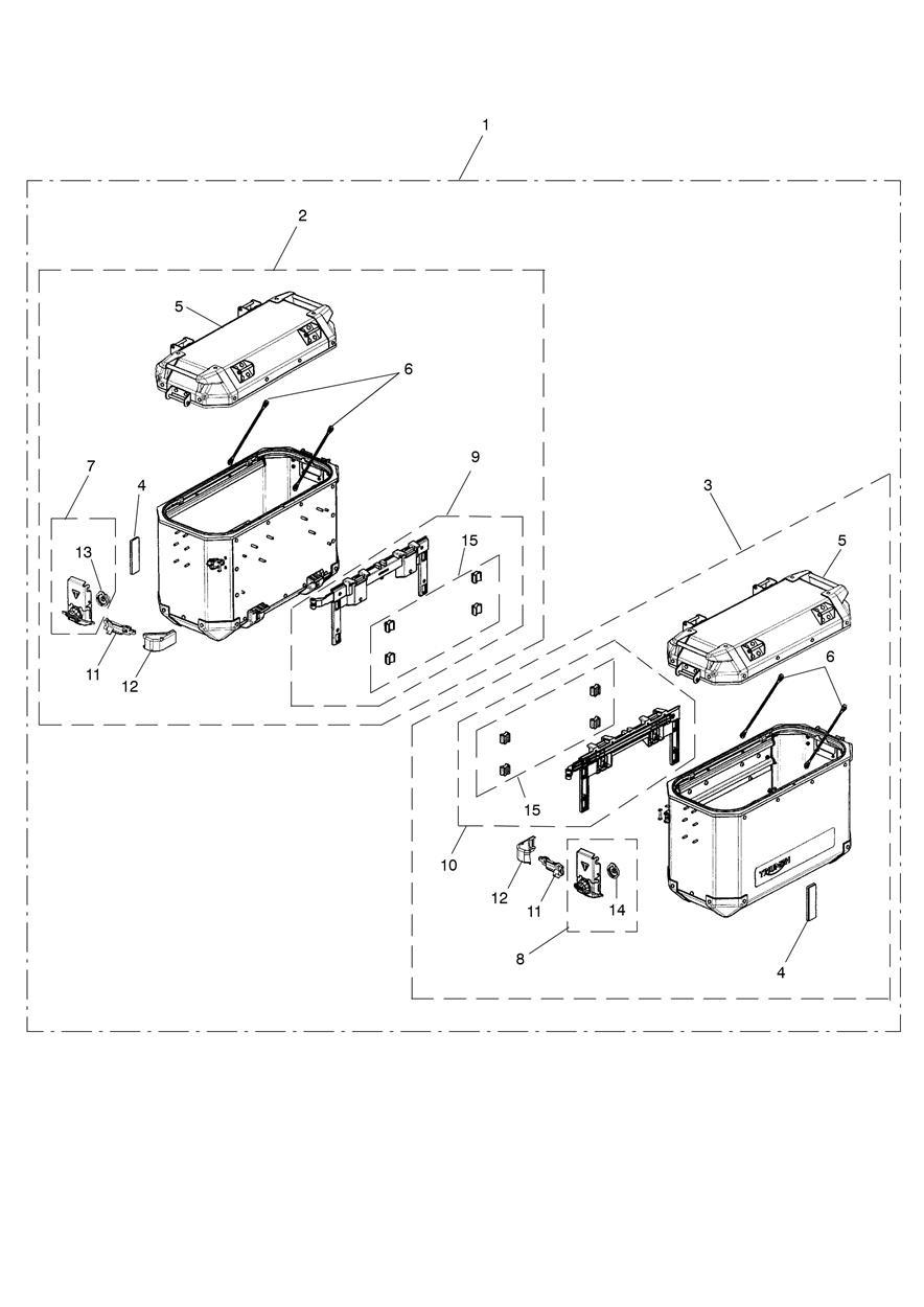 Pannier, Expedition, Kit, Black exploded diagram
