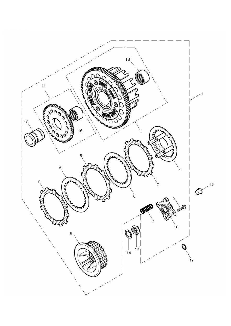 Clutch exploded diagram