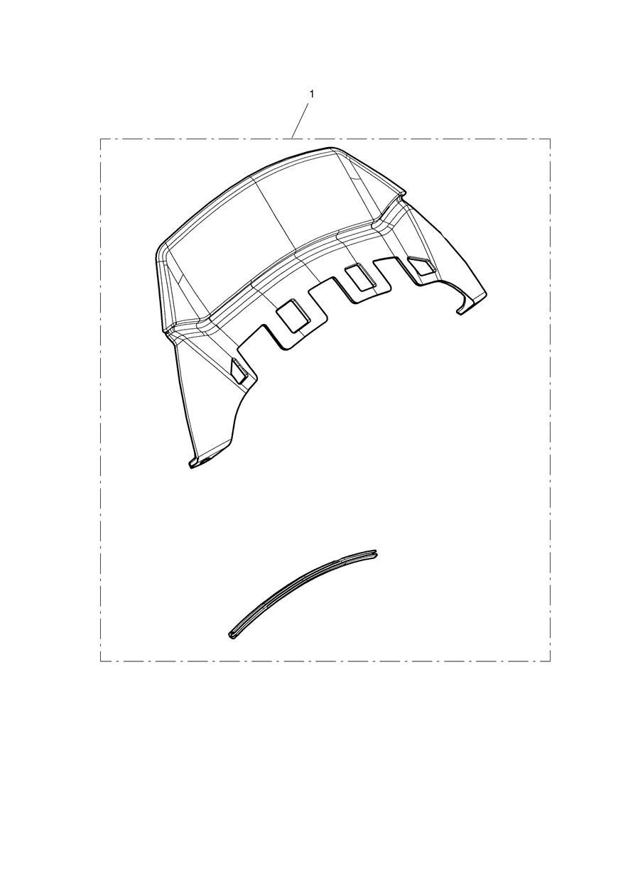 Flyscreen Visor Kit exploded diagram