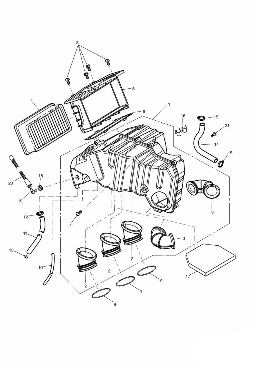 Airbox exploded diagram