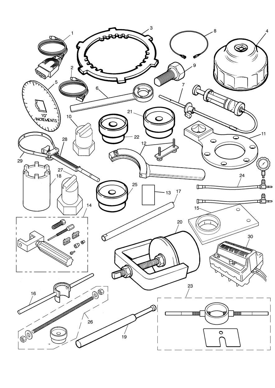 Service Tools exploded diagram