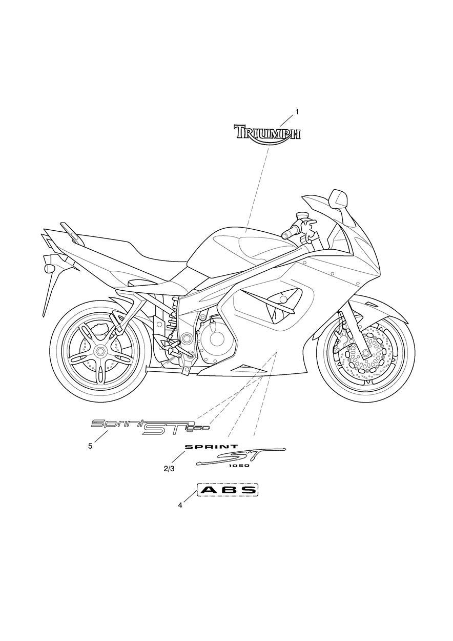 Bodywork - Decals exploded diagram
