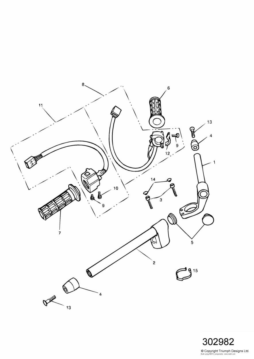 Handlebars and Switches exploded diagram