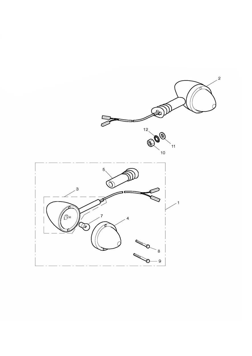 Front Indicators exploded diagram
