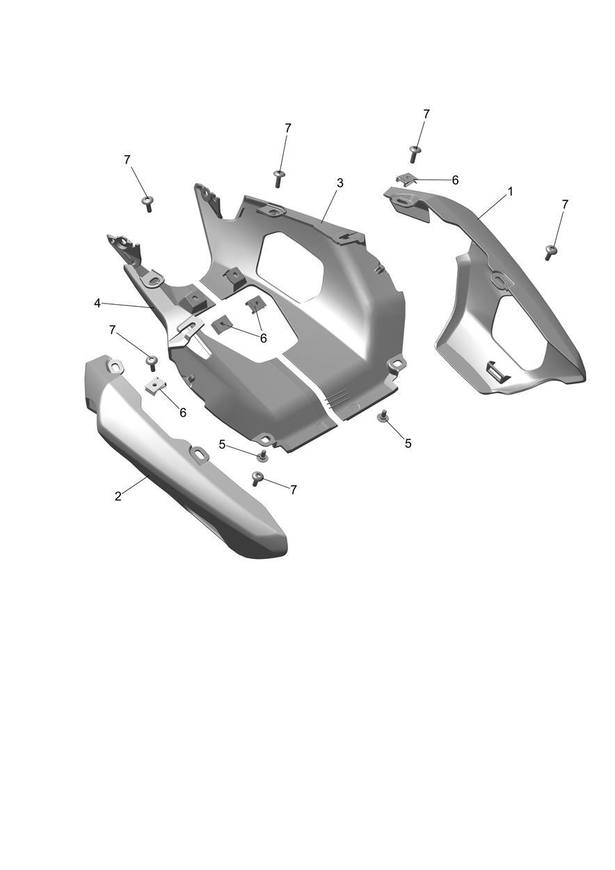 Rear Bodywork exploded diagram