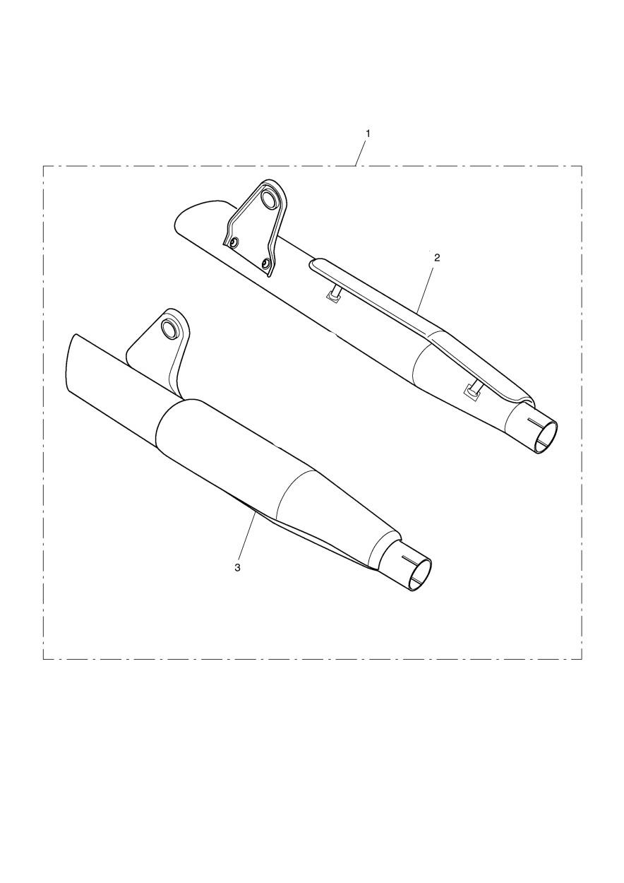 Silencers, Short, Chrome, Pair exploded diagram