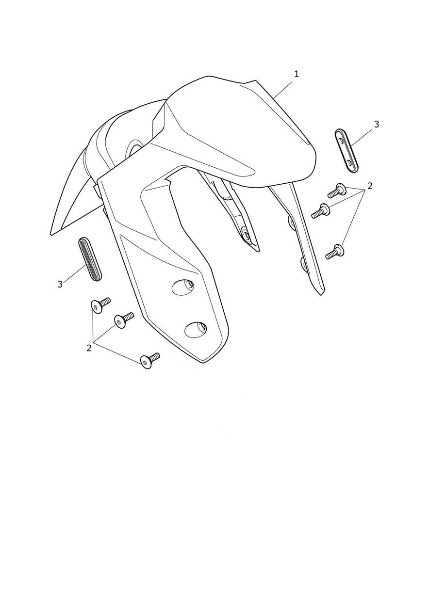 Front Mudguard exploded diagram