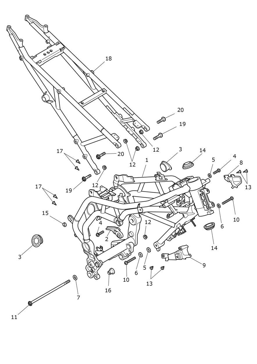 Frame & Subframe exploded diagram
