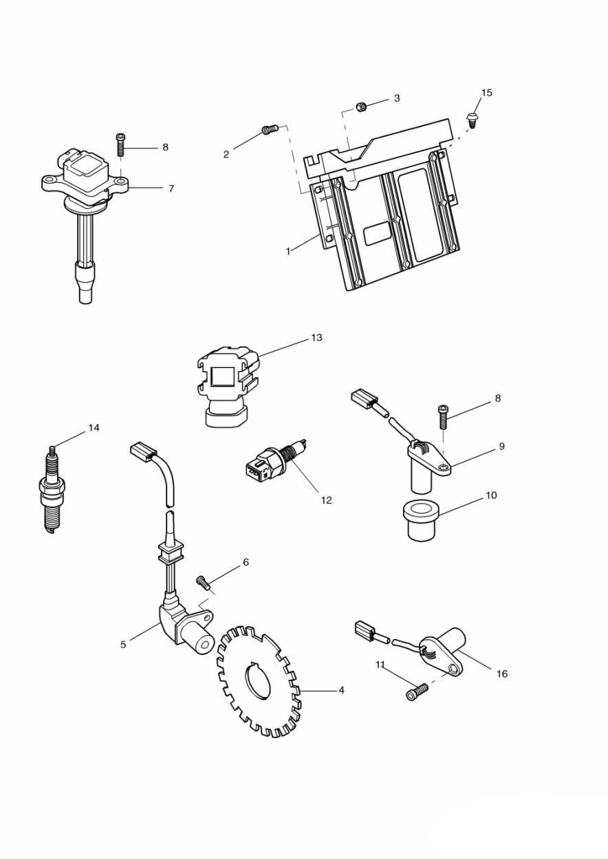 Engine Management System exploded diagram