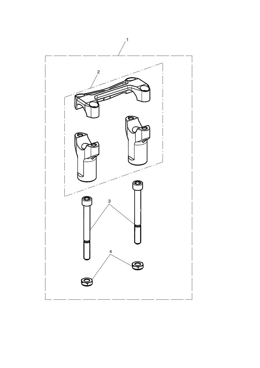 Riser Kit, Handlebar, Black exploded diagram
