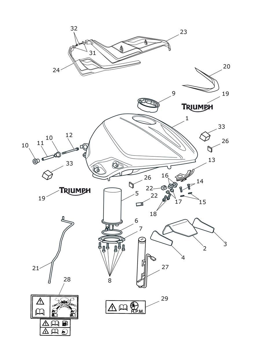 Fuel Tank, Fuel Pump & Fittings exploded diagram