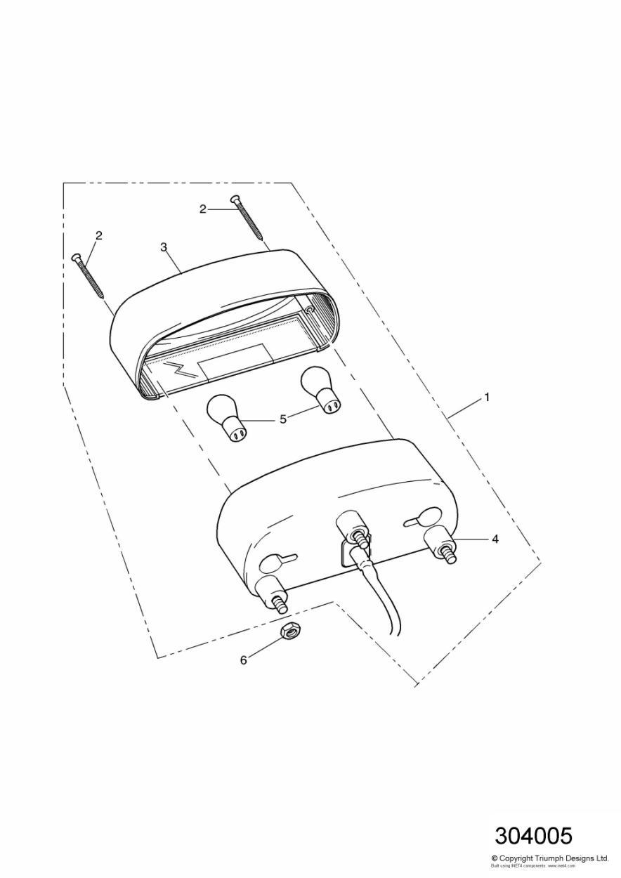 Rear Lamps exploded diagram