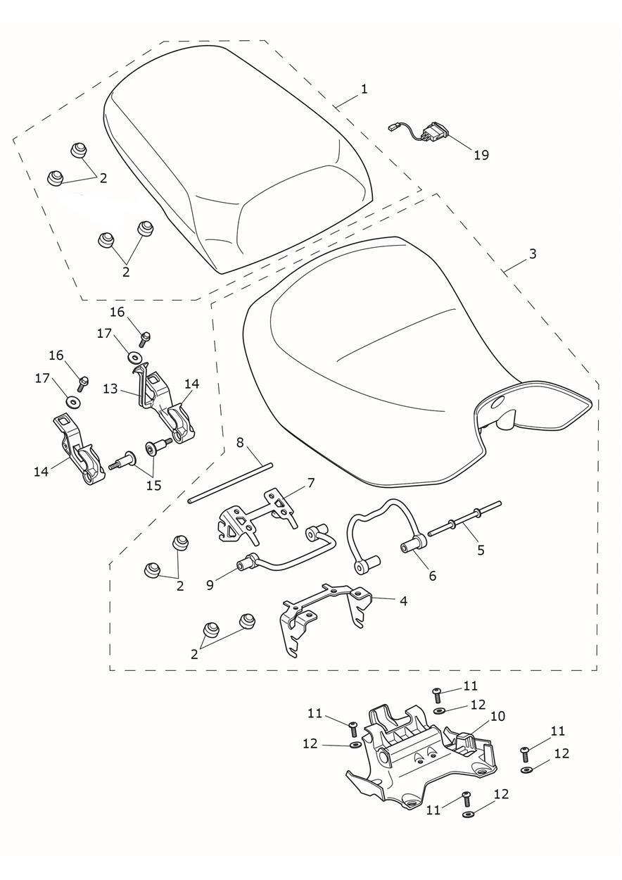 Seats exploded diagram