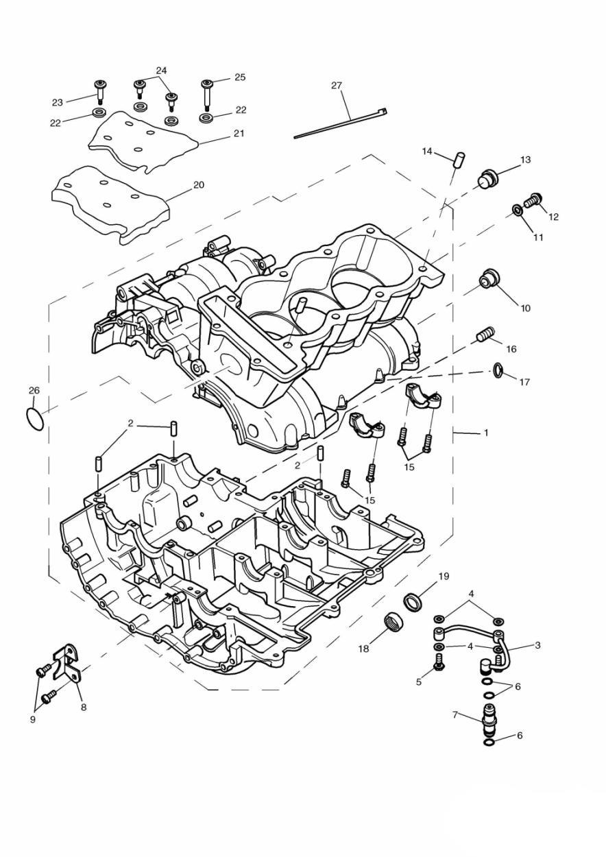 Crankcase exploded diagram