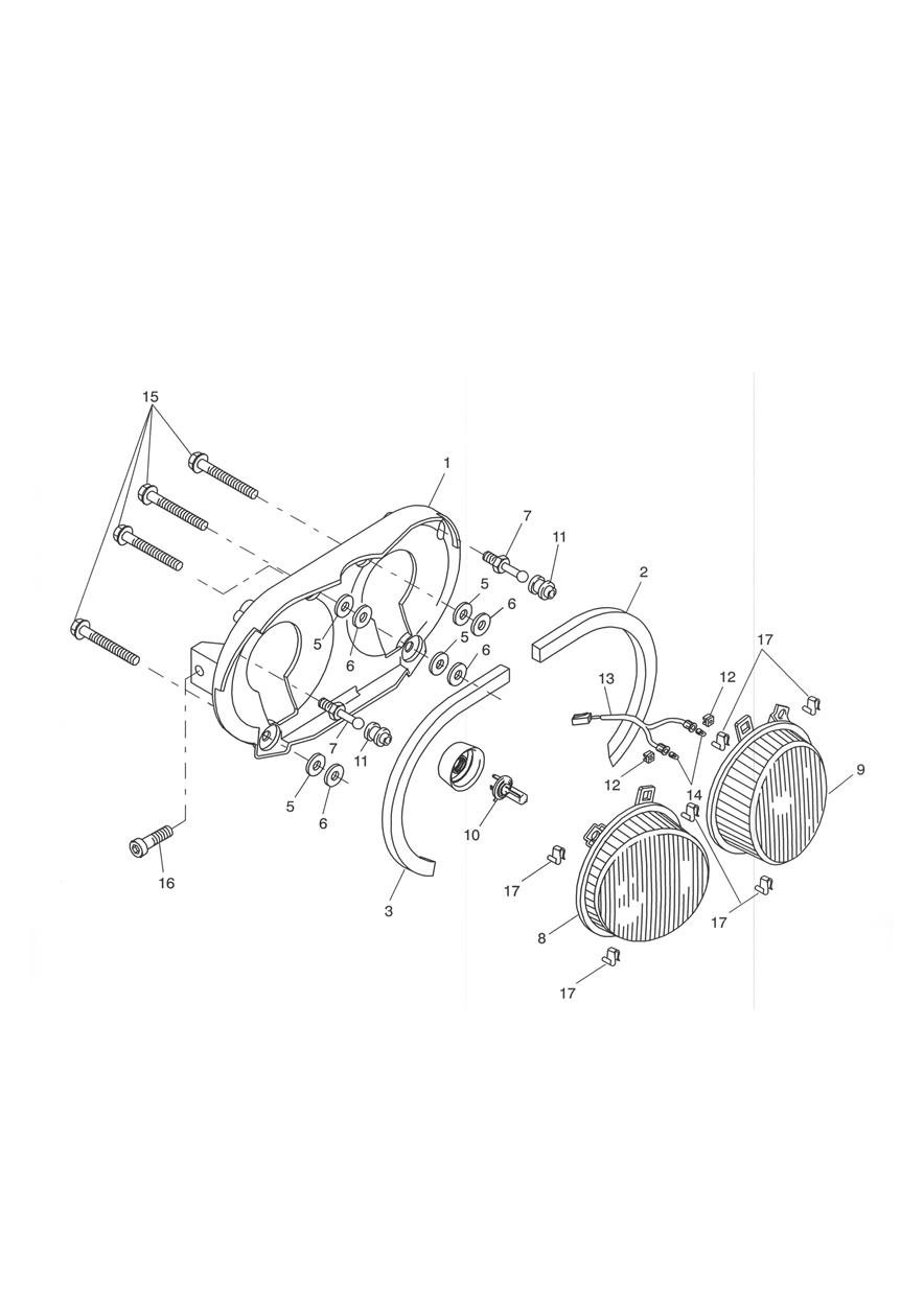 Headlamps exploded diagram