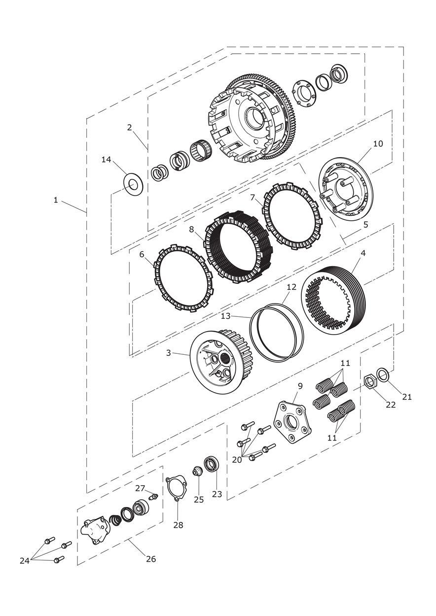 Clutch exploded diagram