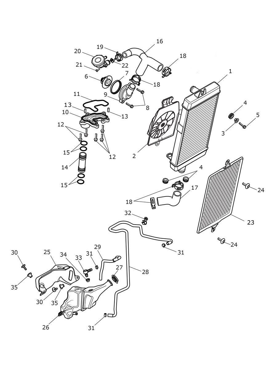 Cooling System exploded diagram
