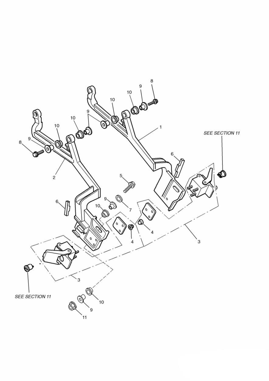 Luggage Mounting Rails exploded diagram