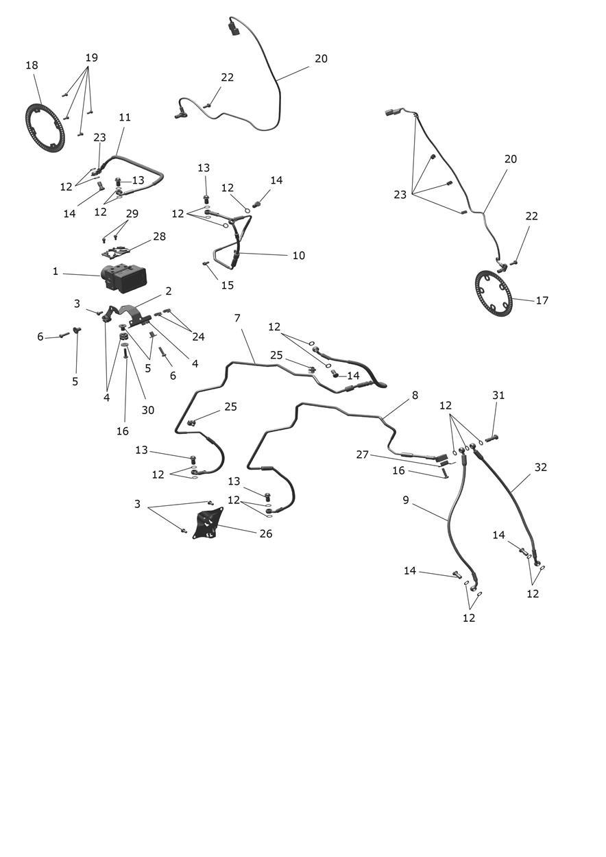 ABS System exploded diagram