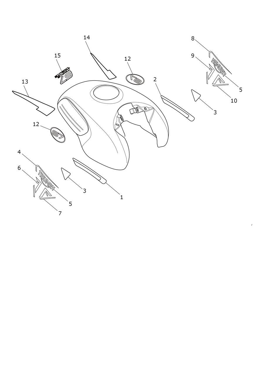Fuel Tank Decals exploded diagram