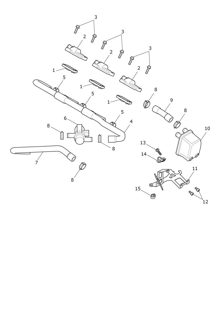Secondary Air Injection exploded diagram