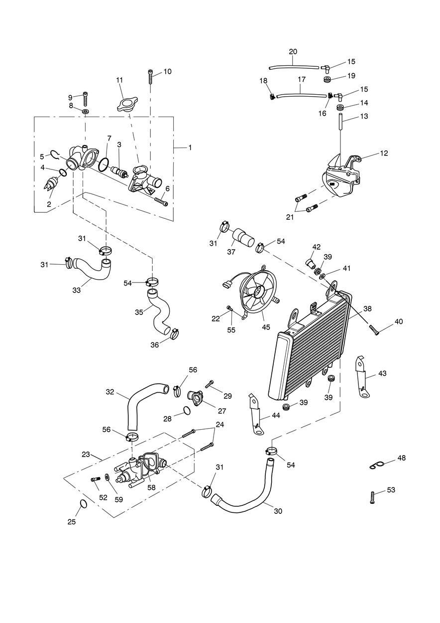 Cooling System exploded diagram