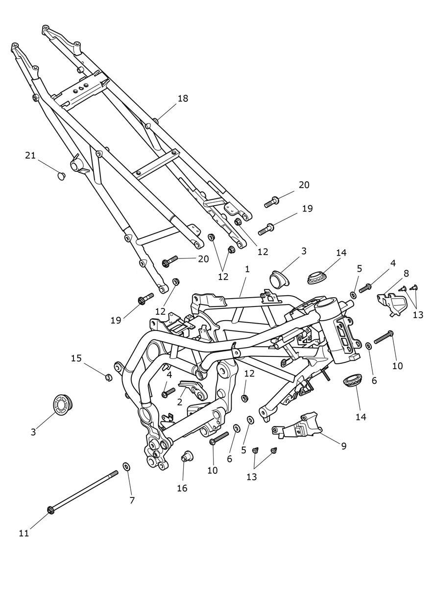 Frame & Subframe exploded diagram