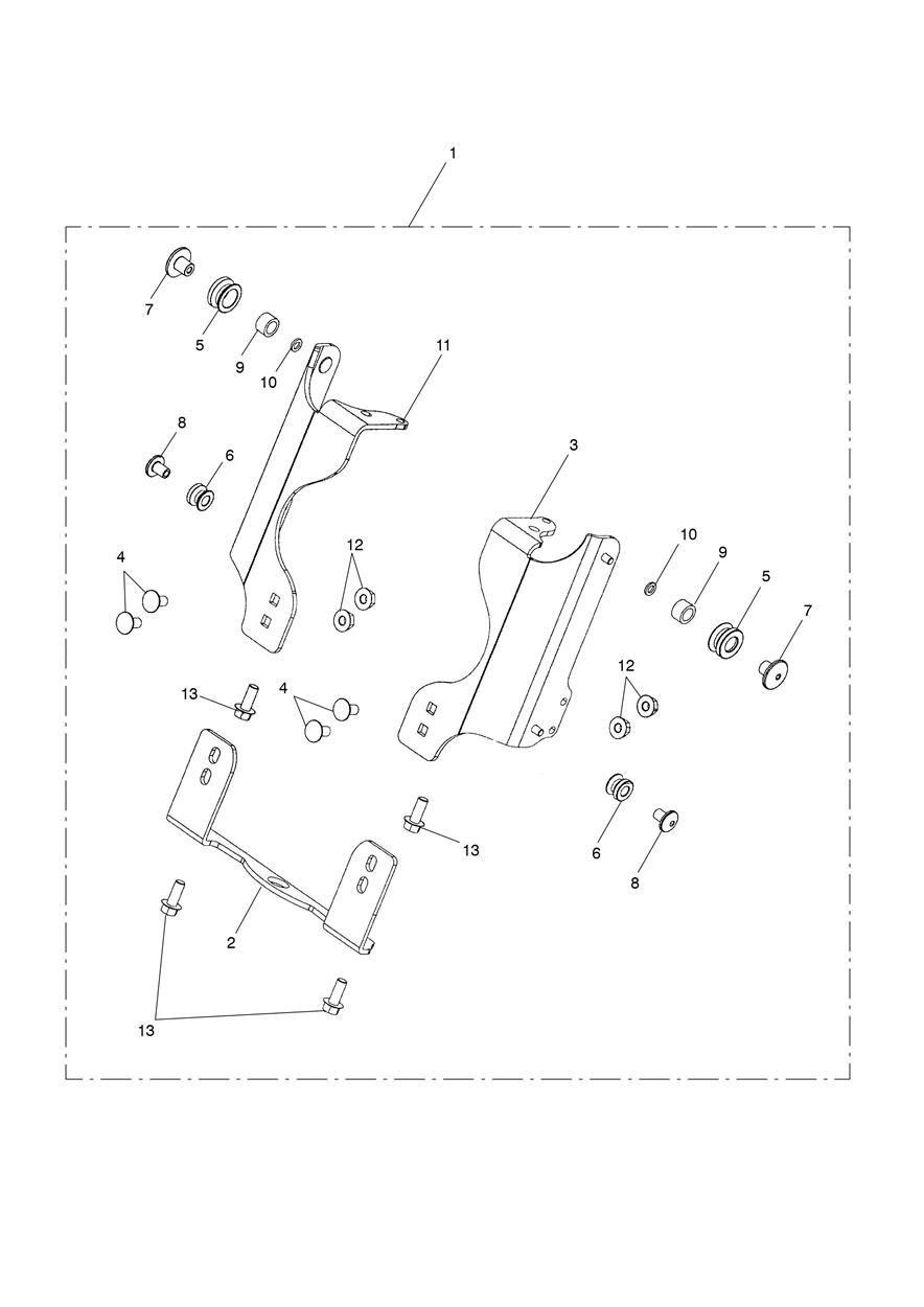 Screen Mounting Brackets Kit exploded diagram