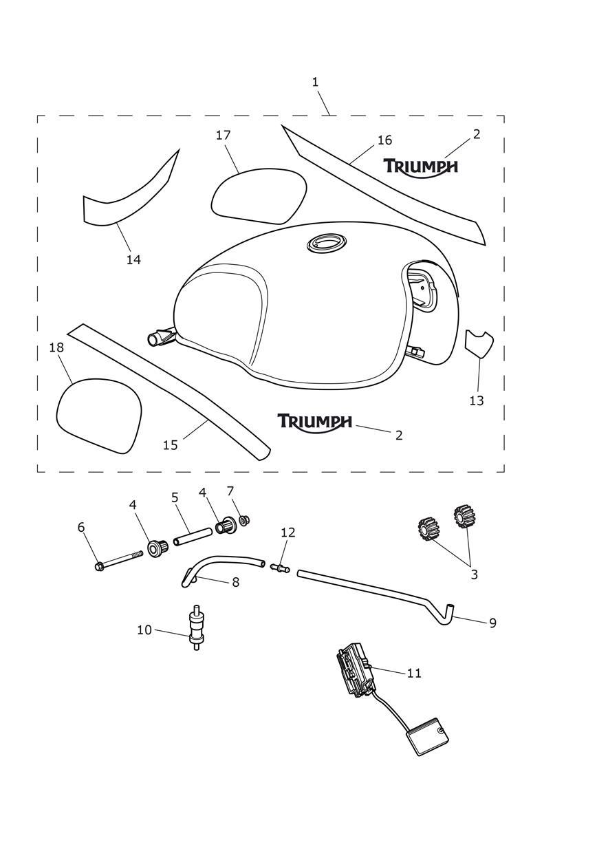 Fuel Tank - Sandstorm Edition exploded diagram