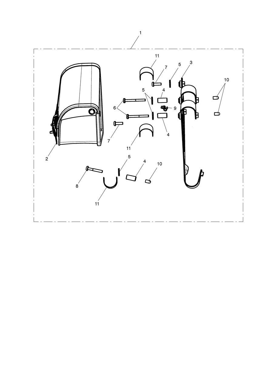 Bag, Swingarm, Black, Kit exploded diagram
