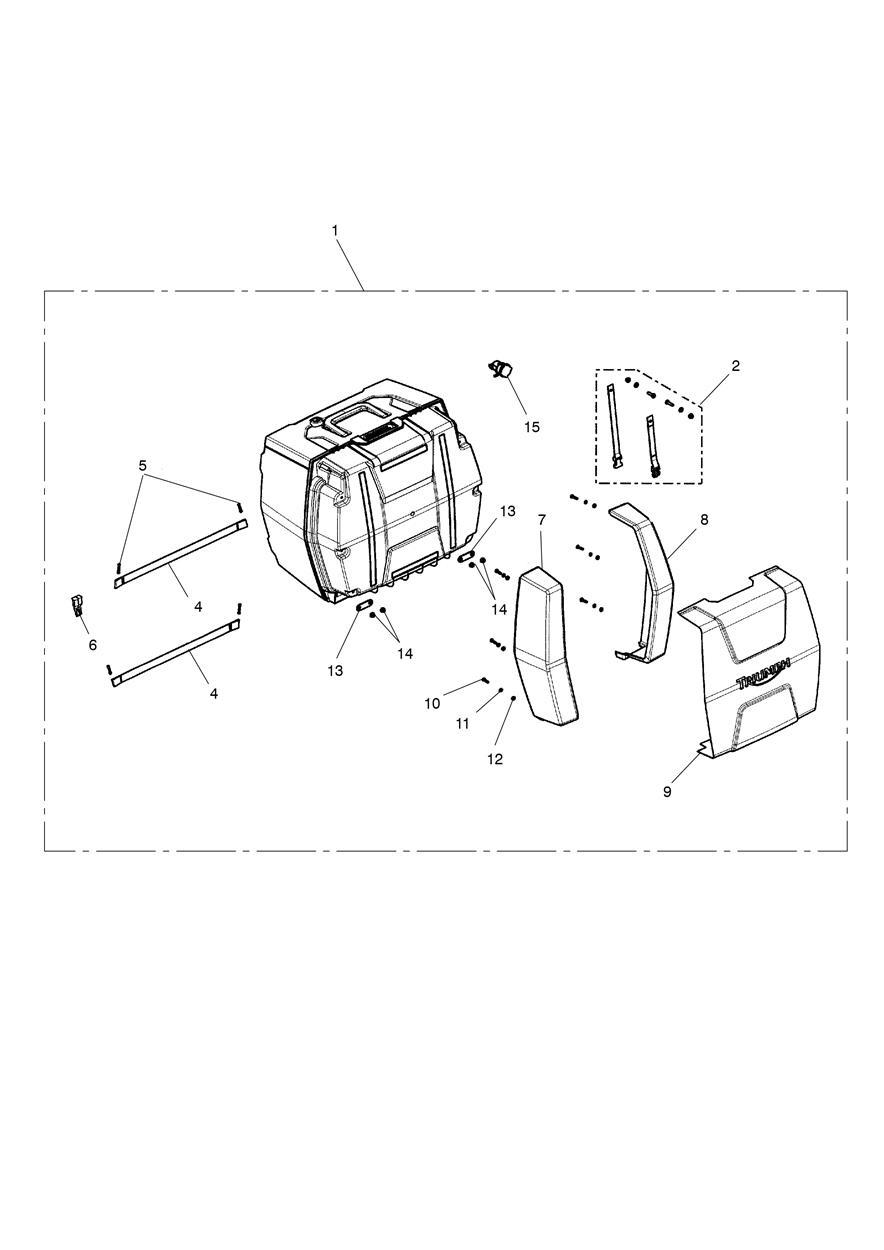 Top Box Assy, Powered exploded diagram