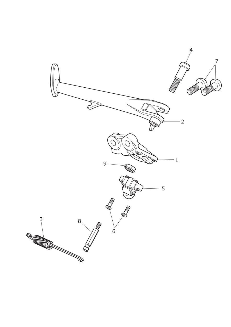 Sidestand exploded diagram