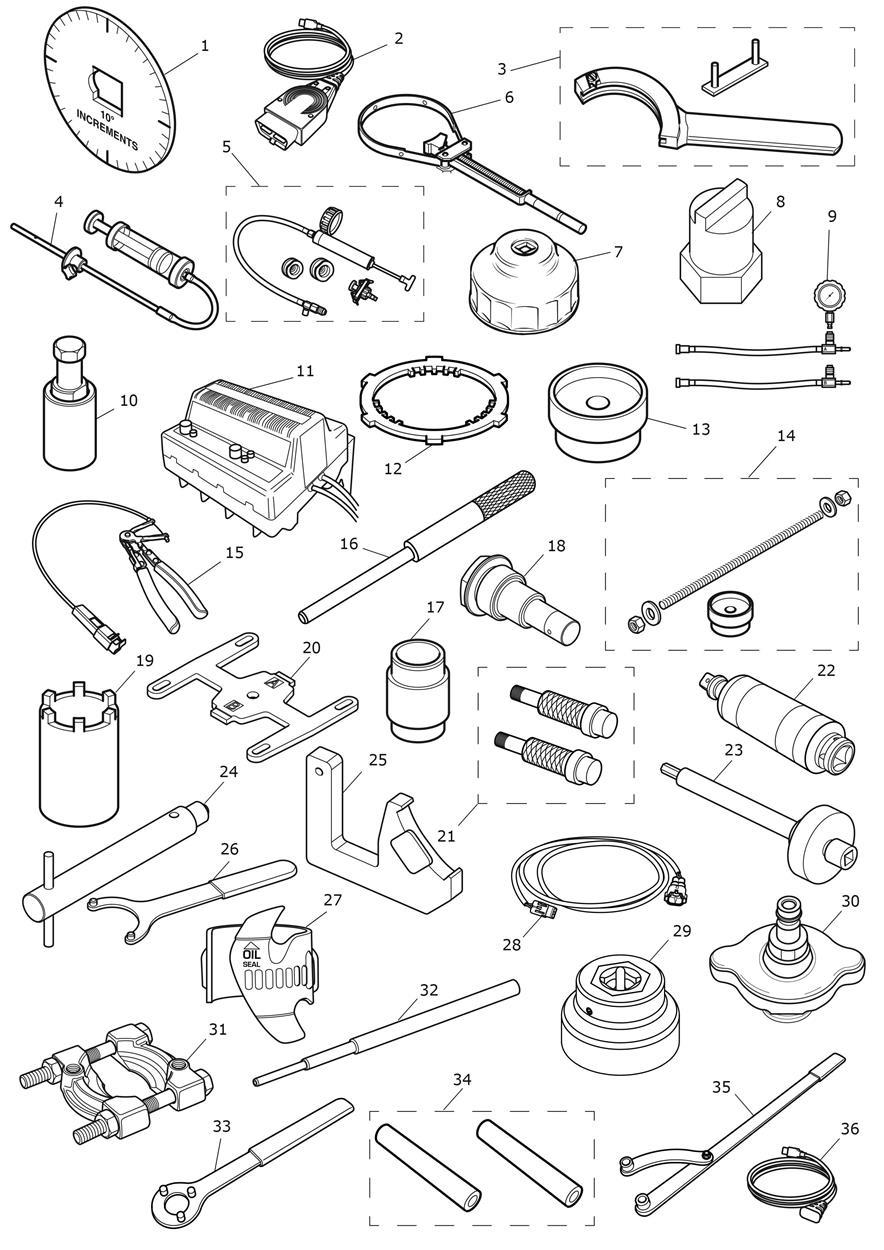 Service Tools exploded diagram